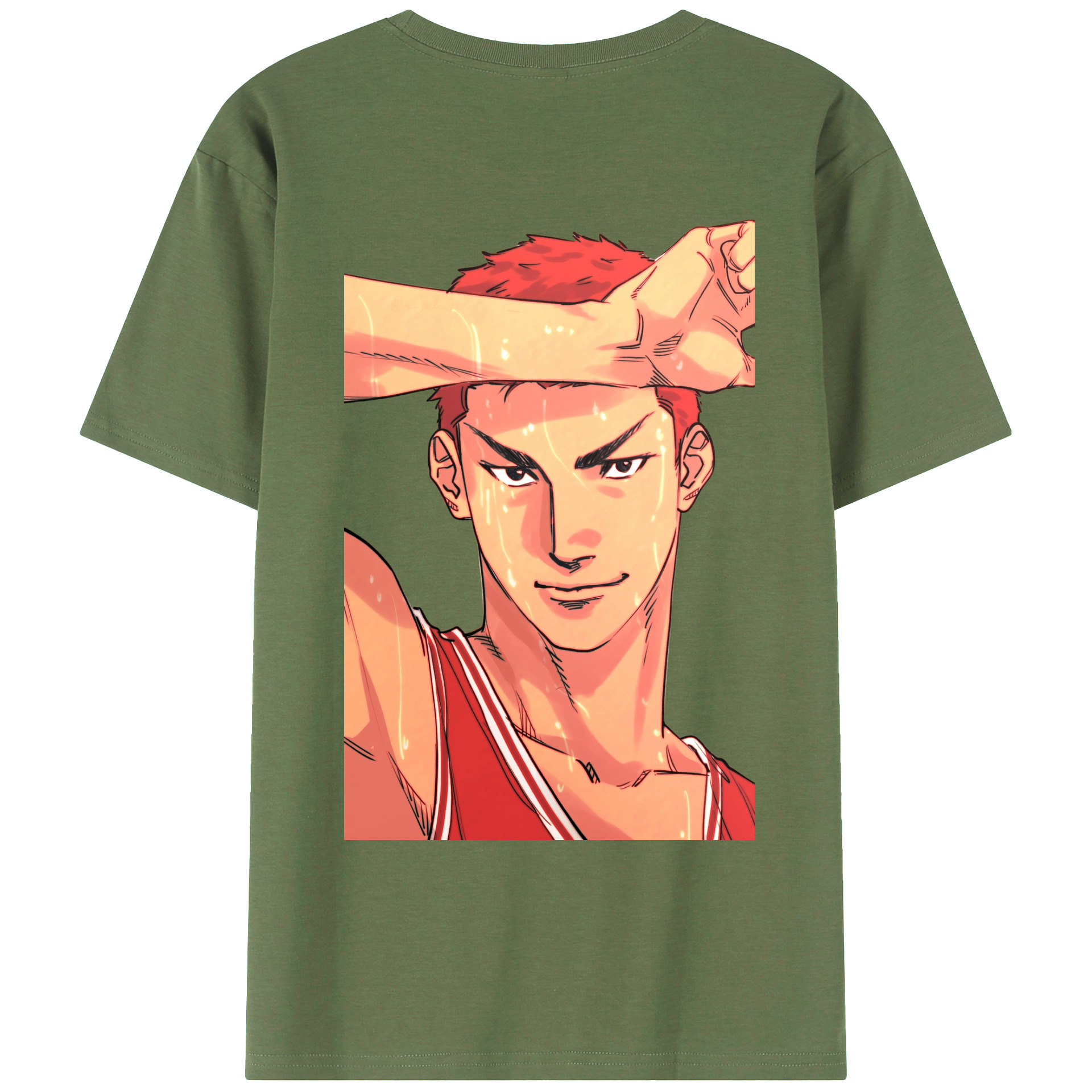 （画像用） SLAM DUNK／スラムダンク 綿100％ メンズ半袖Tシャツ（バックプリント） 通気性